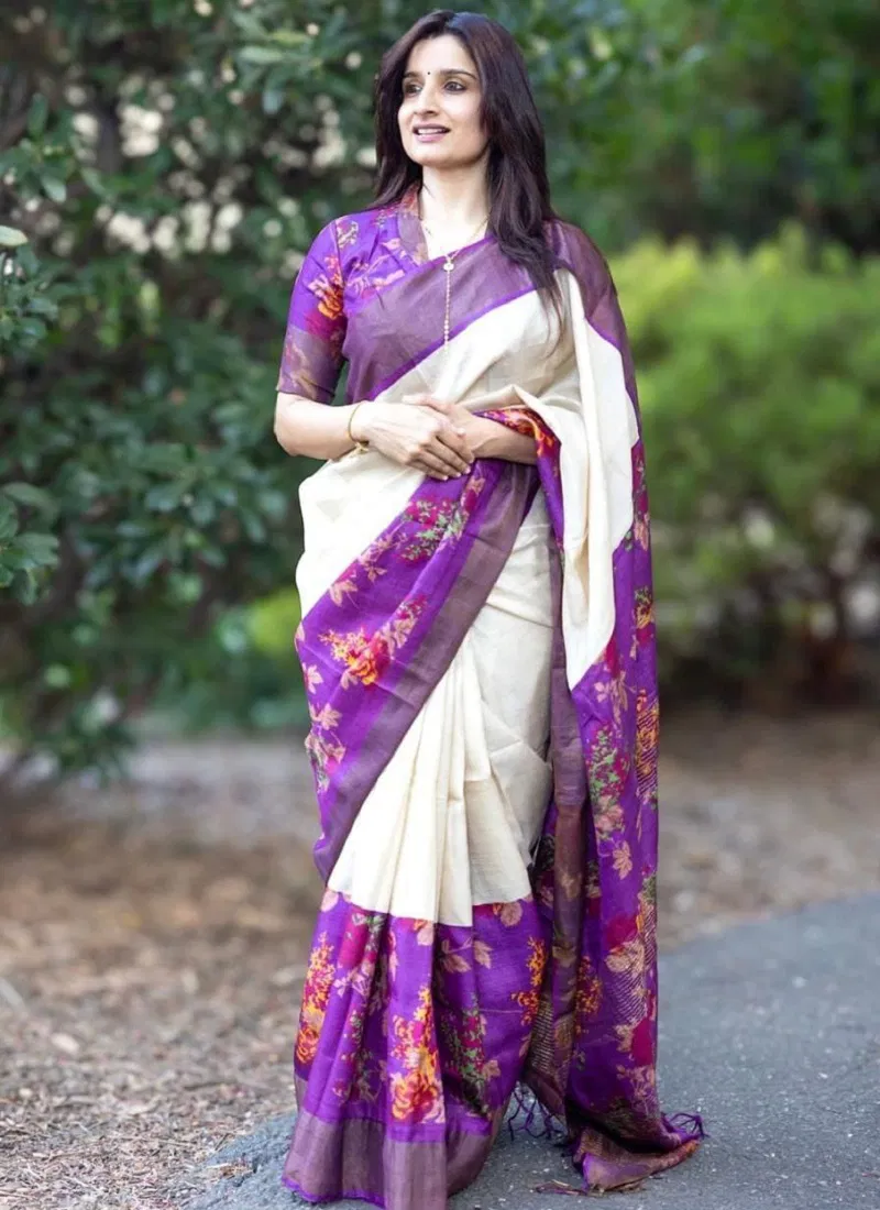MG 477 Linen Digital Printed Daily Wear Saree Wholesale Online
